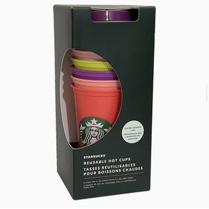 Starbucks ‘22  Summer Collection Reusable Hot Cups With Color Changing Lids